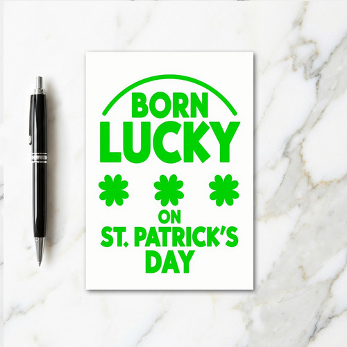 Green Lucky Pattern St Patricks Card