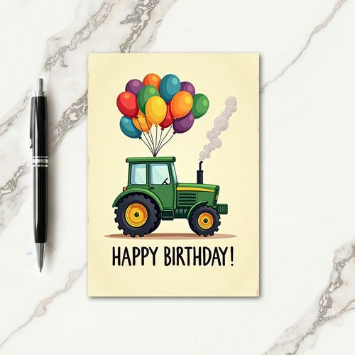Green Machine Birthday Card