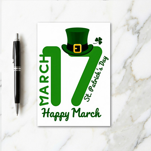 Green March Seventeenth Card