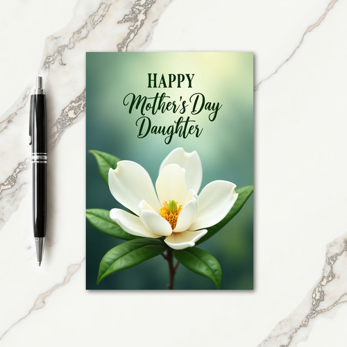 Green Mothers Day Daughter Card