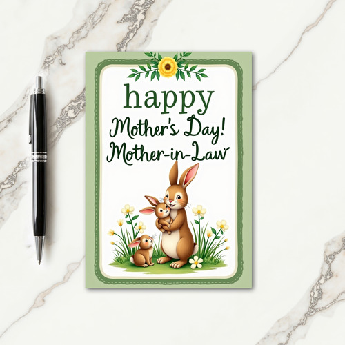 Green Mothers Day Script Card