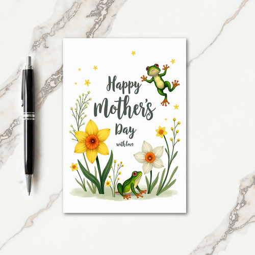 Green Mothers Day Wishes Card