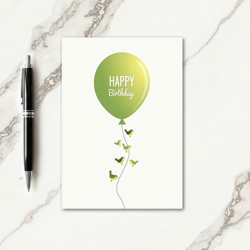 Green Orb Birthday Card