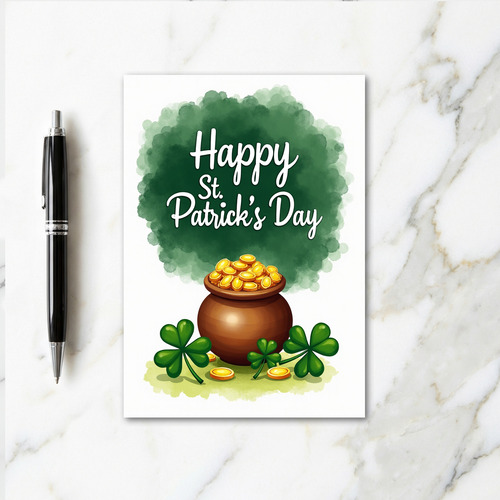 Green Oval Patrick Day Card