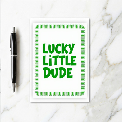 Green Pattern Lucky Dude Card
