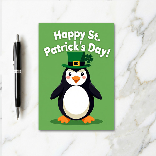 Green Penguin Happy Day Card