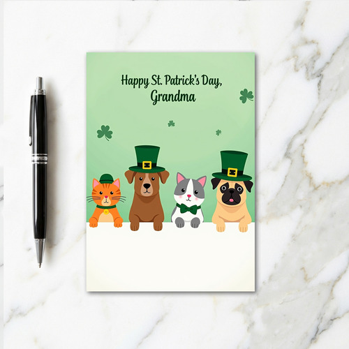 Green Pet Parade Grandma Card