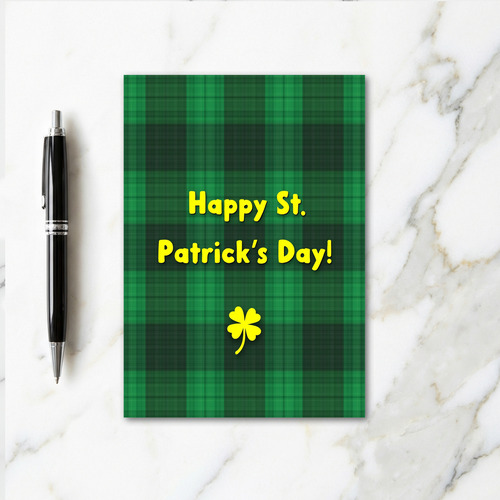 Green Plaid Happy St Patricks Card