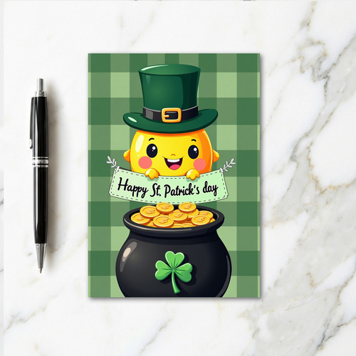 Green Plaid St Patricks Day Card