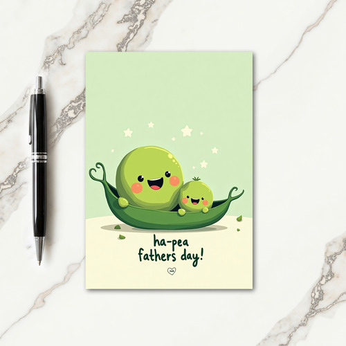 Green Pod Fathers Day Art Card