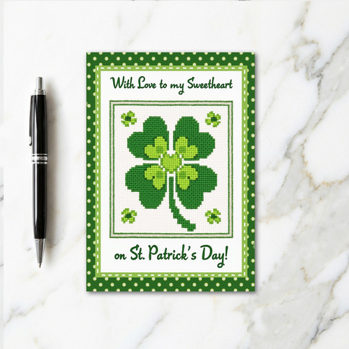 Green Polka Dot St Patricks Card