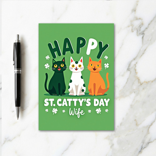 Green Polka Dots St Pattys Card