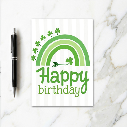 Green Rainbow Birthday Card
