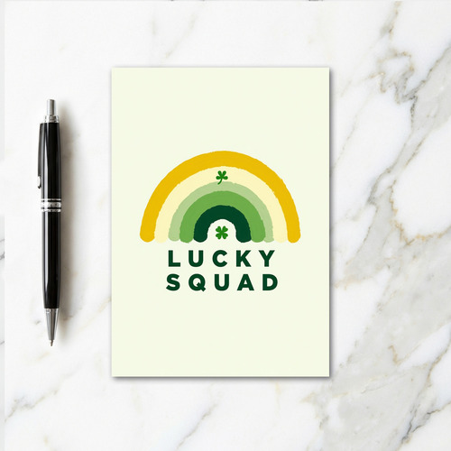 Green Rainbow Lucky Squad Card