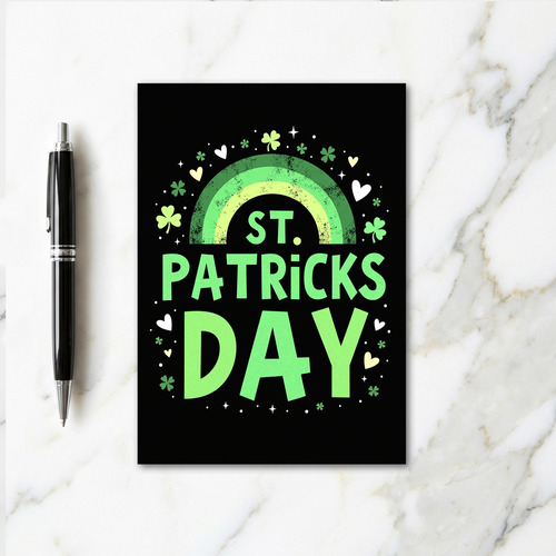 Green Rainbow Pattern Card