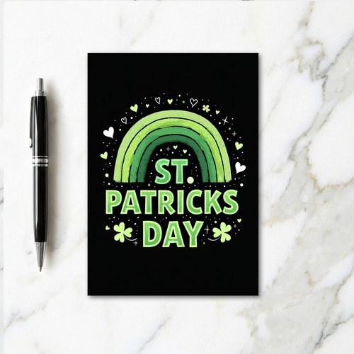 Green Rainbow Texture Card