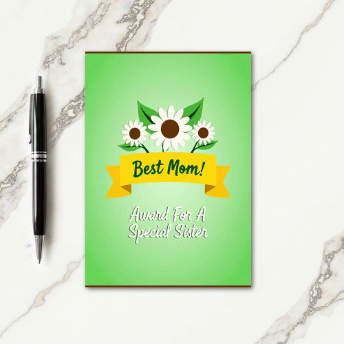 Green Script Mothers Day Wish Card