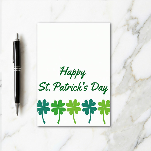 Green Script St Patricks Day Card