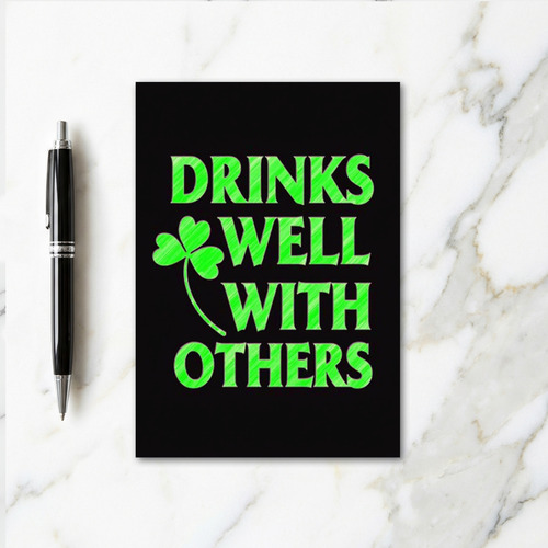 Green Shamrock Drinks Card