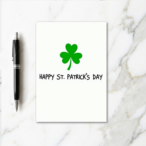 Green Shamrock Joy Card