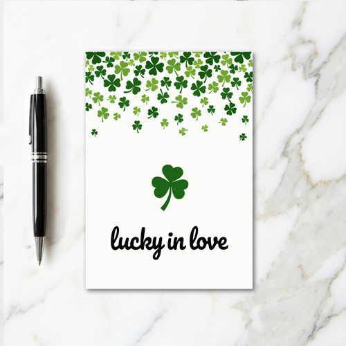 Green Shamrock Love Card