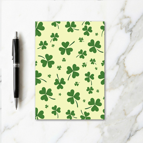 Green Shamrock Retro Vector Art Card