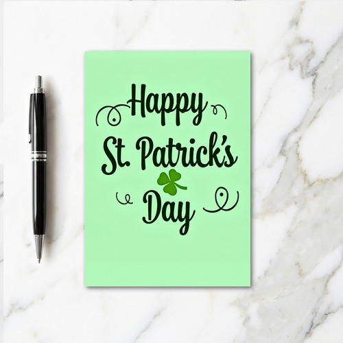 Green Shamrocks Day Card