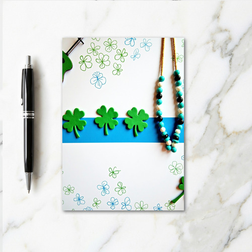 Green Shamrocks Spring Card