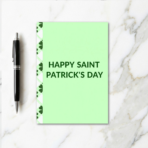 Green Shamrocks Texture Card