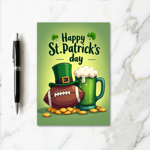 Green St Patricks Day Luck Card