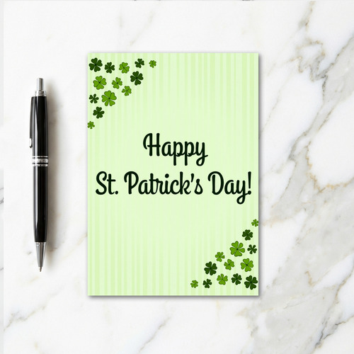 Green St Patricks Kraft Paper Look Card