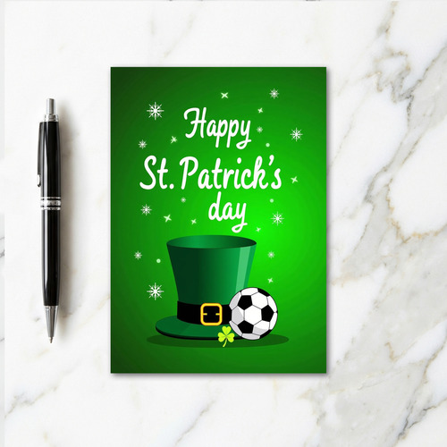 Green St Patricks Pattern Card
