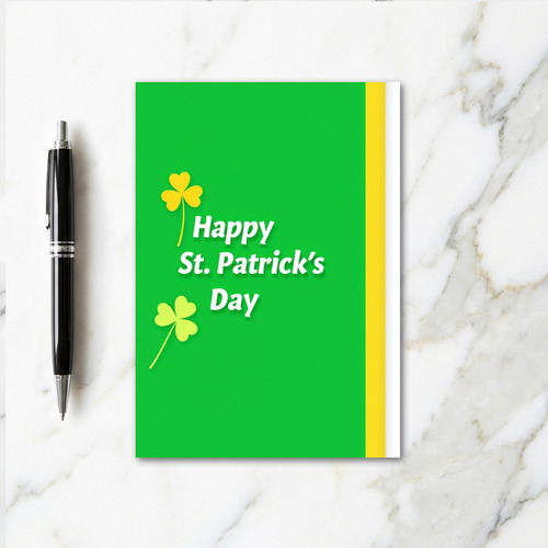 Green Stripe Happy St Patricks Day Card