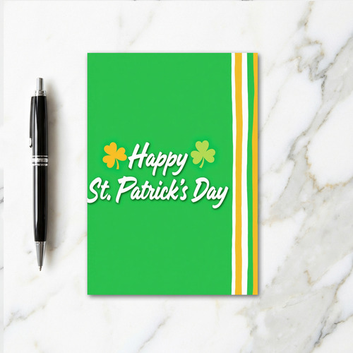 Green Stripe St Patricks Day Card