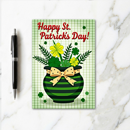 Green Striped Pot Luck Card