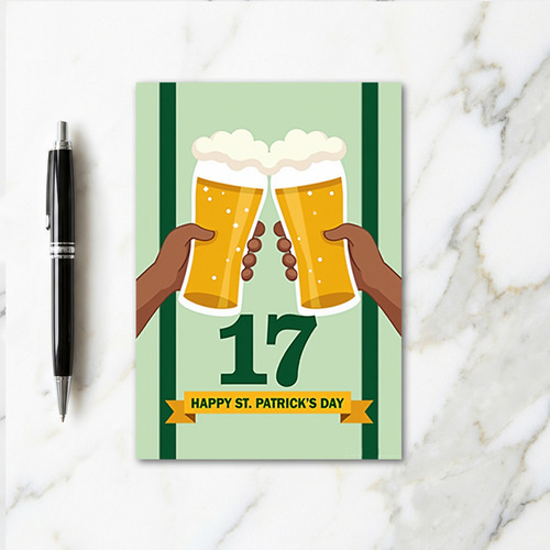 Green Striped St Patricks Day Card
