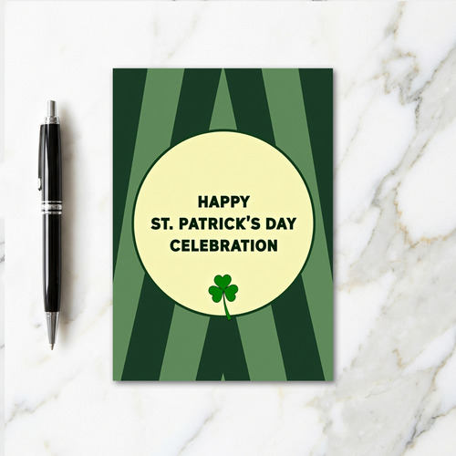 Green Stripes Celebration Card