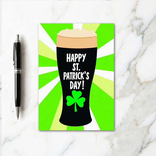 Green Stripes St Patricks Day Card