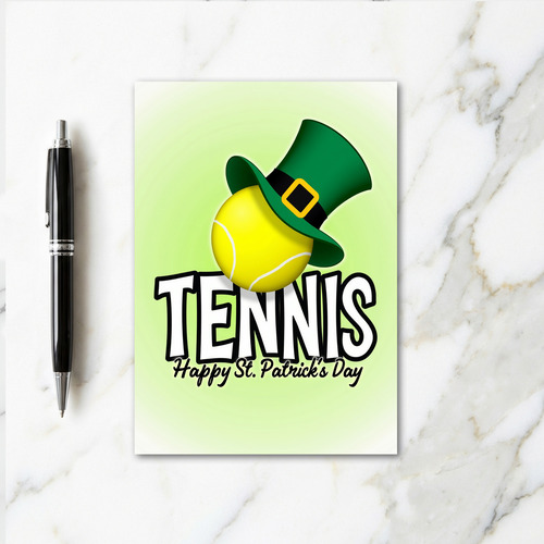 Green Tennis Ball Hat Card
