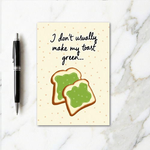Green Toast Funny Breakfast Card