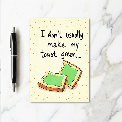 Green Toast Revelation Funny Card