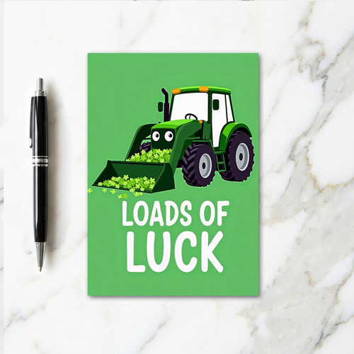 Green Tractor Luck Card