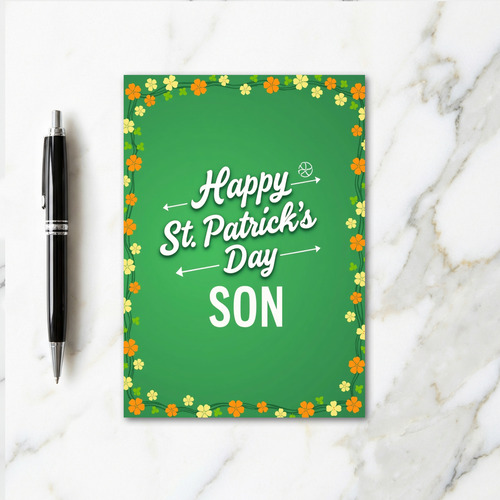 Green Vine Son St Patricks Card