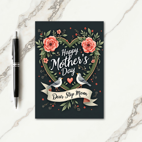 Green Wreath Mothers Day Art Card