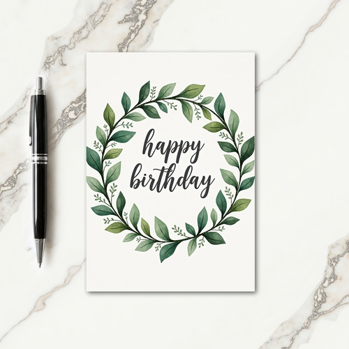 Greenery Birthday Card