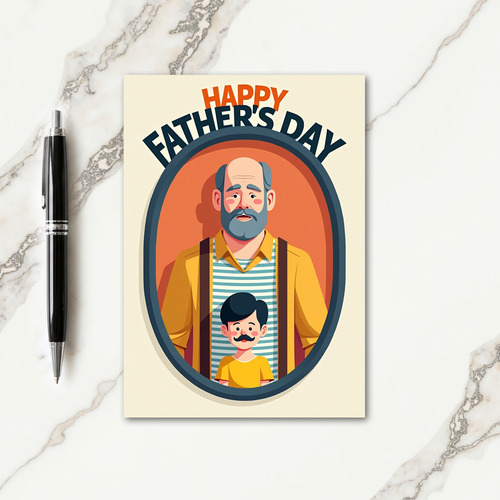 Grey Beard Fathers Day Image Card