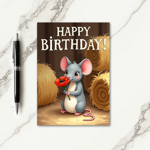 Grey Friend Birthday Card