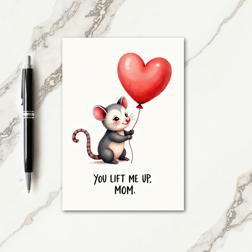 Grey Fur Moms Day Art Card