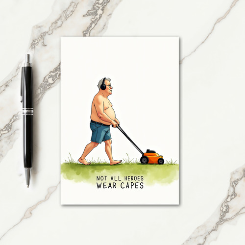 Grey Haired Fathers Day Card