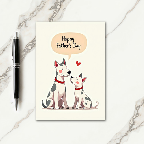 Grey Spotted Dogs Fathers Card